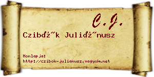 Czibók Juliánusz névjegykártya